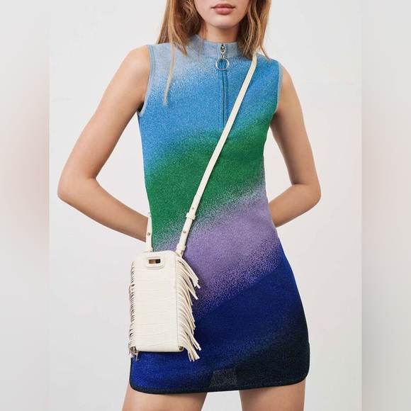 Maje / Raina knit ombre ocean sweater mini dress size 38 m - Picture 3 of 8